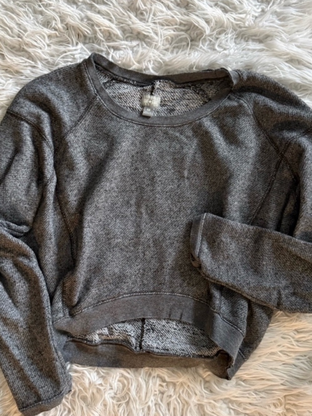 Converse One Star Charcoal Cropped Sweatshirt